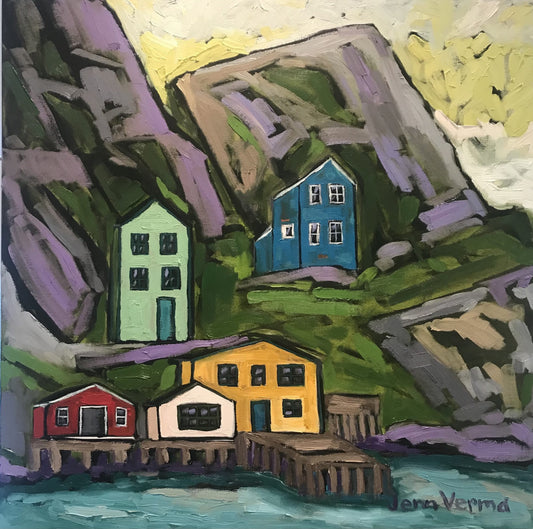 Oil artwork titled Outer Battery Up Close