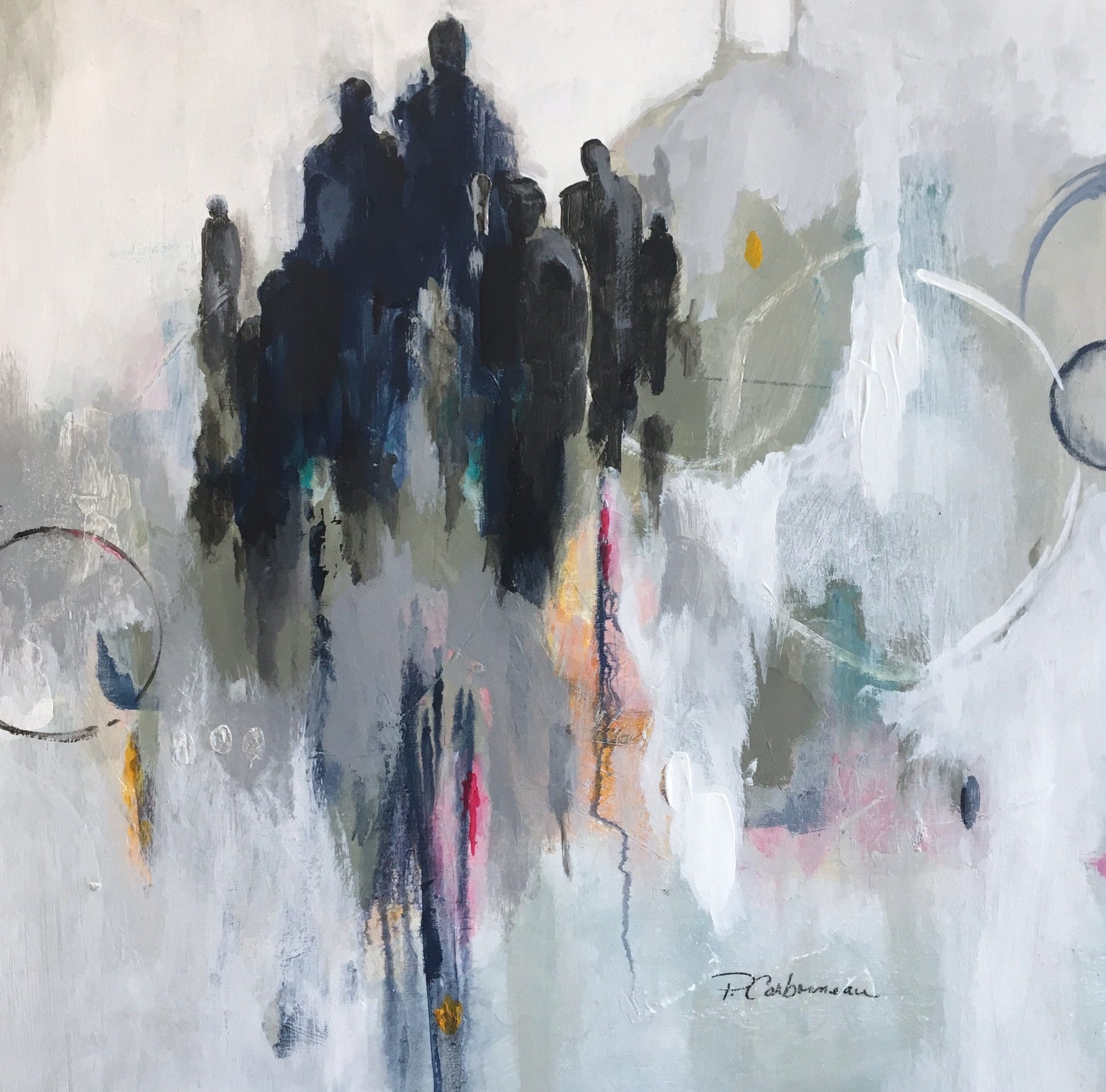 Acrylic on wood panel artwork titled Strength in Numbers