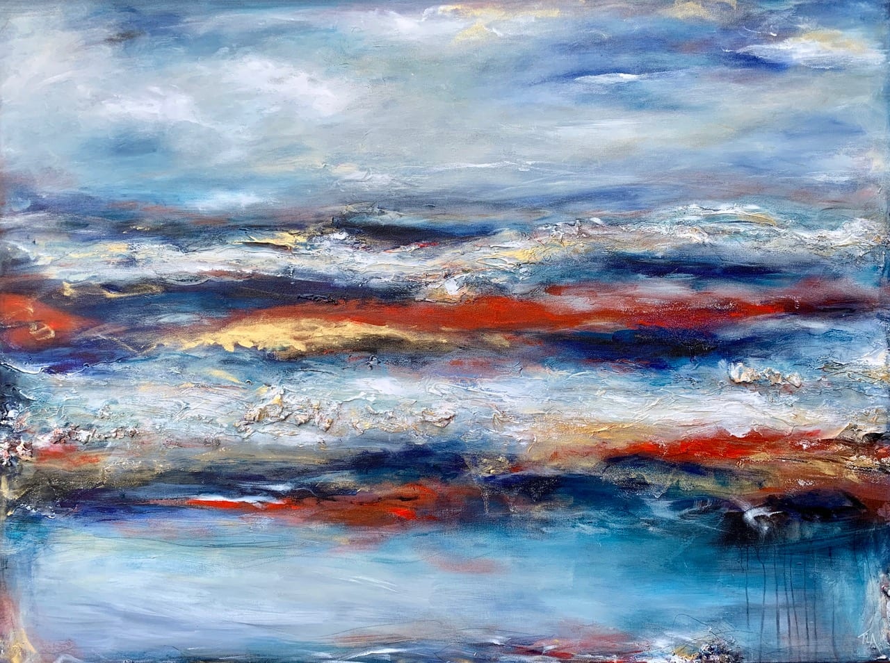 Mixed media artwork titled Echo of Dreams