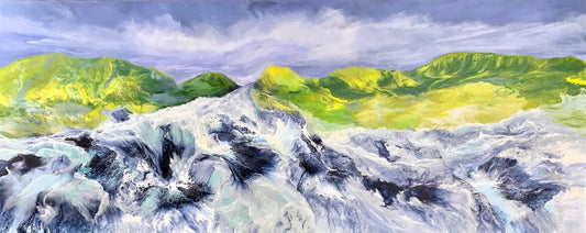 Acrylic artwork titled Whitewater