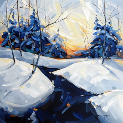 Acrylic artwork titled Winter Day